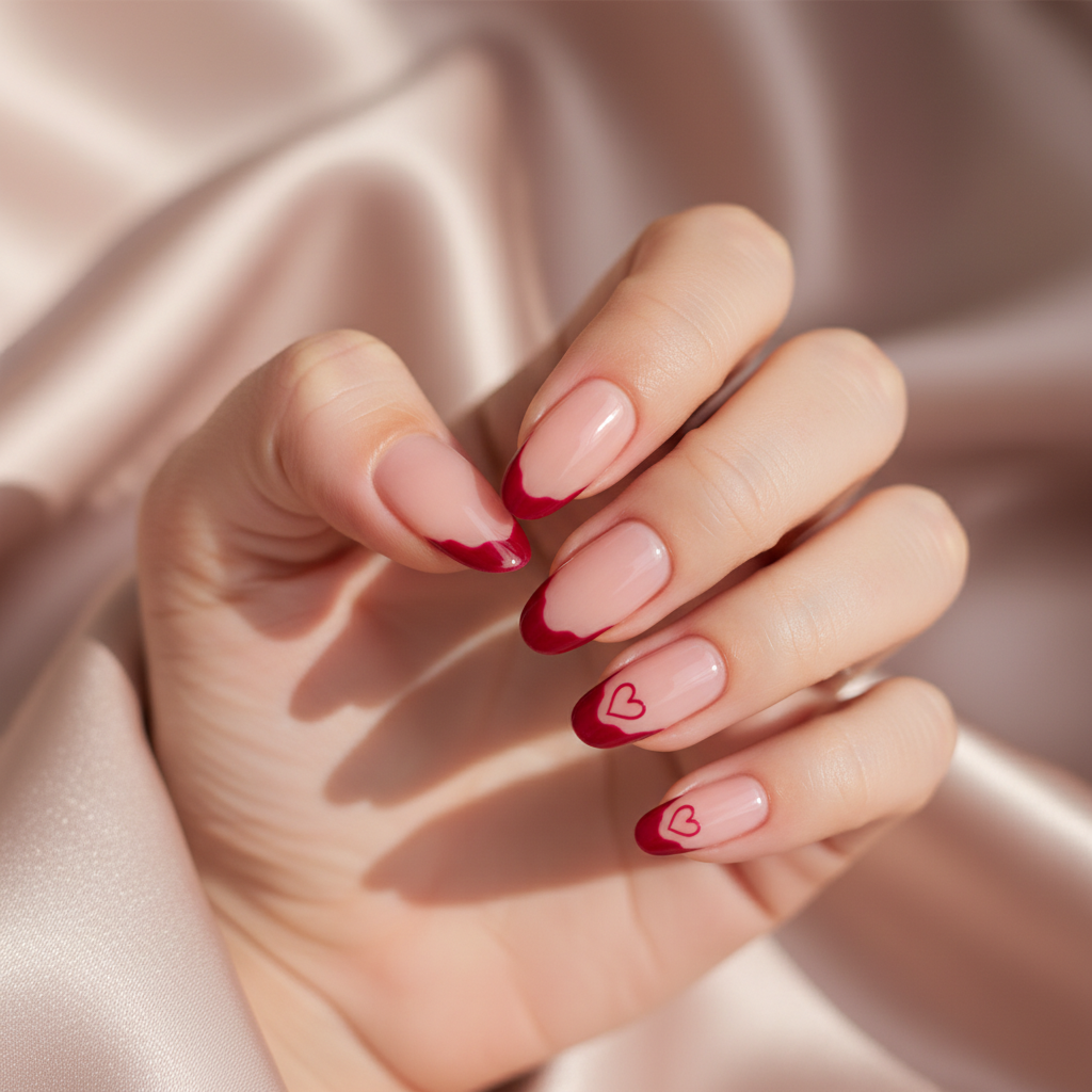 Valentines Pastel-pink to Deep Red French-revival Reverse-french Long
