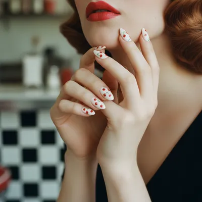 Hand Cupped Beneath The Chin of a Fair-skinned Redhead With Vintage wa