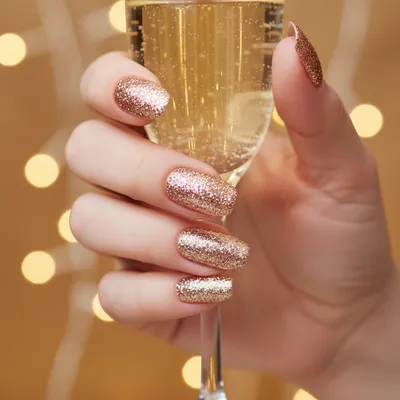 New Year's Eve Glitter-bomb Full-coverage Rose-gold Chunky Multi-size