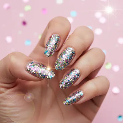 Birthday Glitter-bomb Full-coverage Chunky Multi-color Glitter on Long